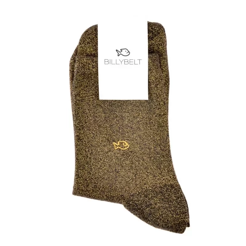 CHAUSSETTES COTON PAILLETTES NOIR MINÉRAL Taille 37-40