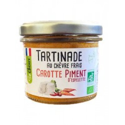 Tartinade au chèvre frais Carotte piment d'Espelette  Bio