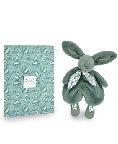 Lapin DOUDOU - Doudou lapin Vert - 29 cm